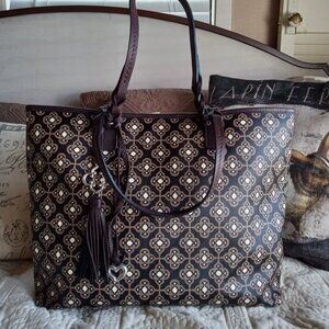 Brighton Large Anaceli Coated Canvas Carryall Tote